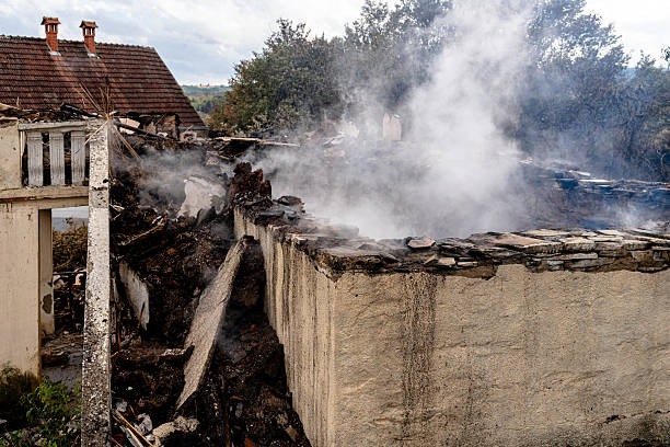 Professional Fire Damage Restoration technician working in Folsom, NJ